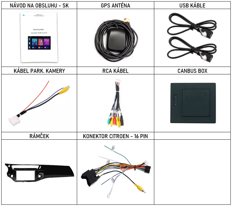 SK_Příslušenství pro 2DIN chytré autorádio Citroen C3 DS3 (2004-2009) evtech.cz